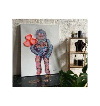 Locomocean - Tableau Néon - Spaceman - 90x120x4cm  - 2 Locomocean - Tableau Néon - Spaceman - 90x120x4cm  - 2