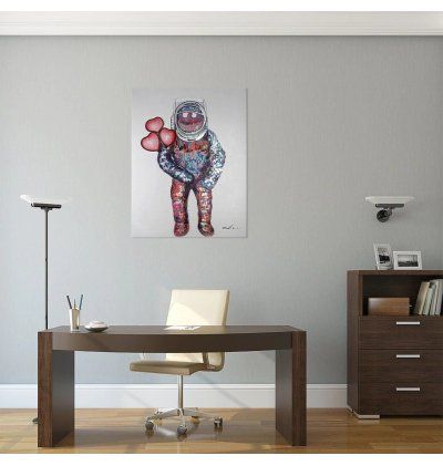 Locomocean - Tableau Néon - Spaceman - 90x120x4cm  - 3 Locomocean - Tableau Néon - Spaceman - 90x120x4cm  - 3