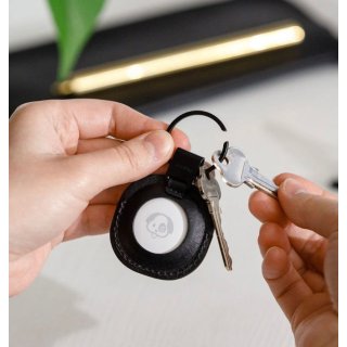 Orbit 2.0 - Support AirTag Cuir Noir OrbitKey - 1