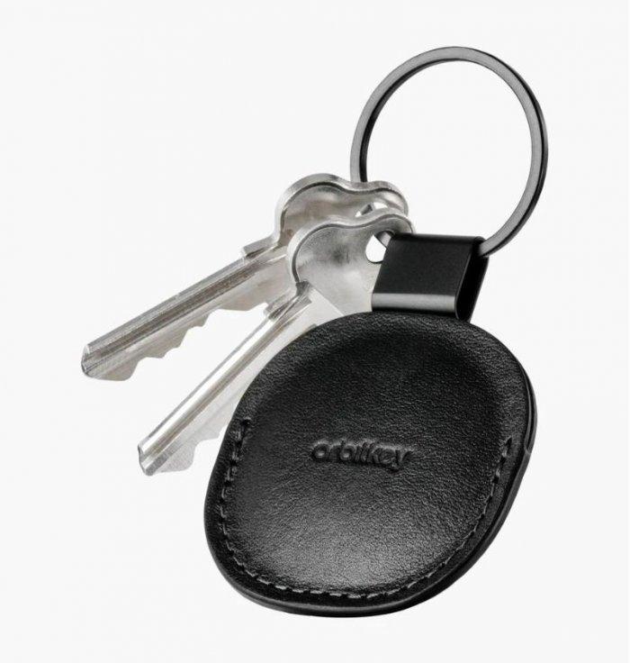 Orbit 2.0 - Support AirTag Cuir Noir  - 2