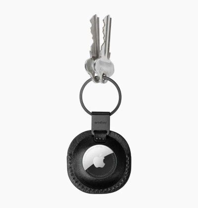 Cadeau tendance - Orbit 2.0 - Support AirTag Cuir Noir
