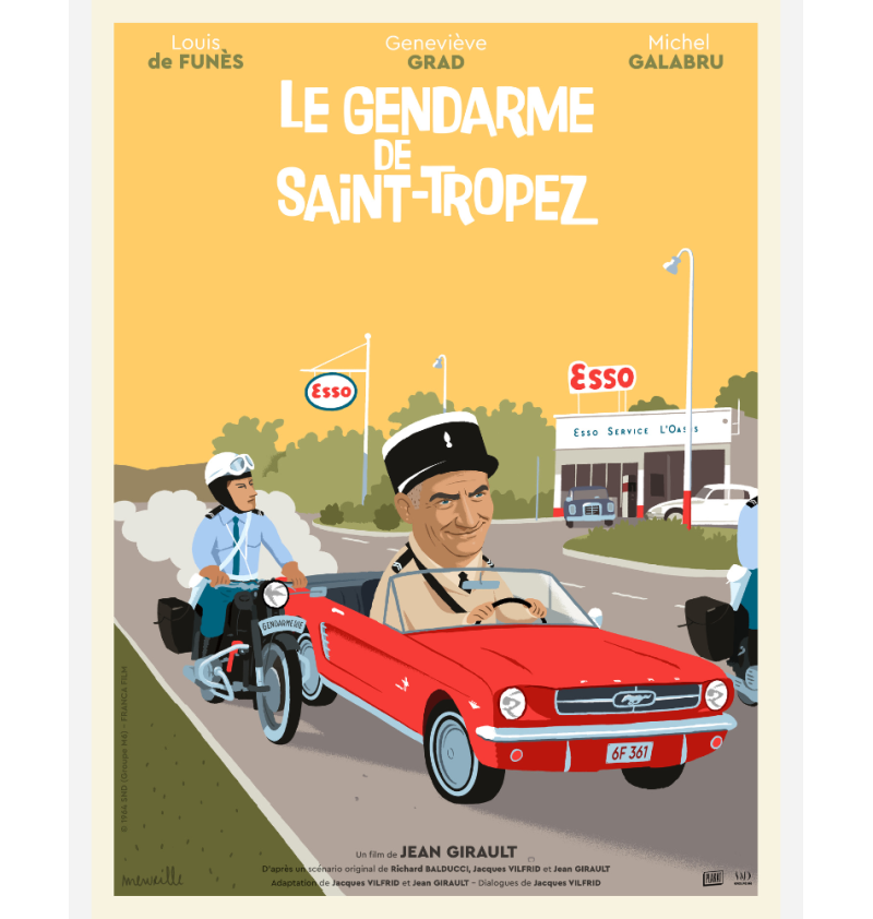 Affiche - Le Gendarme De Saint-Tropez (B) - (30x40cm)  - 1 Affiche - Le Gendarme De Saint-Tropez (B) - (30x40cm)  - 1