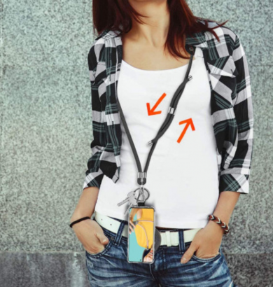 Jaym - Tour de cou fashion en nylon Universelle - Noir  - 3