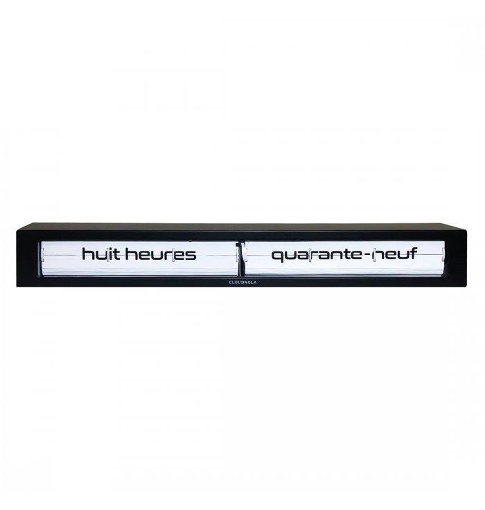 Cloudnola - Horloge Flip Texte - Noir Blanc  - 1