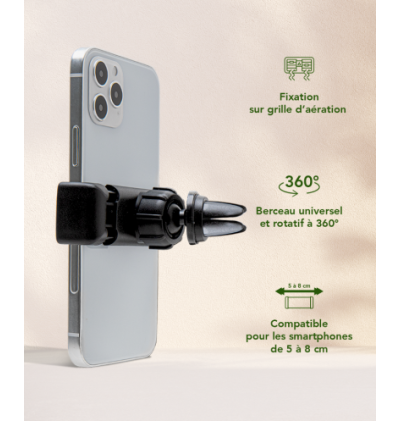 Just Green - Support voiture recyclable sur ventilation