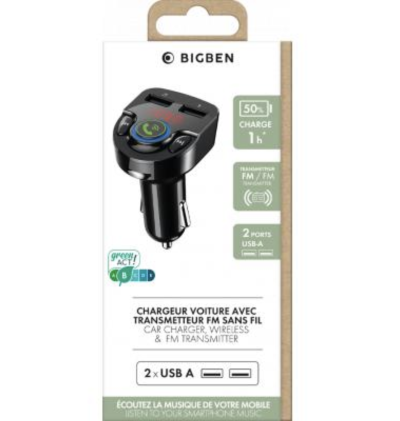 Bigben - Double Chargeur voiture USB A+C 25W avec transmetteur FM BigBen Connected - 2 Bigben - Double Chargeur voiture USB A+C 25W avec transmetteur FM BigBen Connected - 2