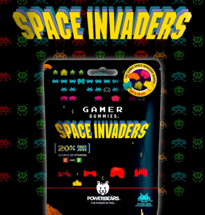 PowerBears - Sachet  125g - Bonbons Gamers - Space Invaders  - 1