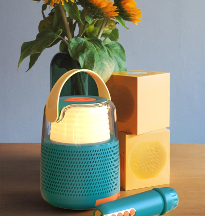 Mob - Enceinte BT Karaoké - Micro 5 Voix - Décorative et sonore Mob - Enceinte BT Karaoké - Micro 5 Voix - Décorative et sonore