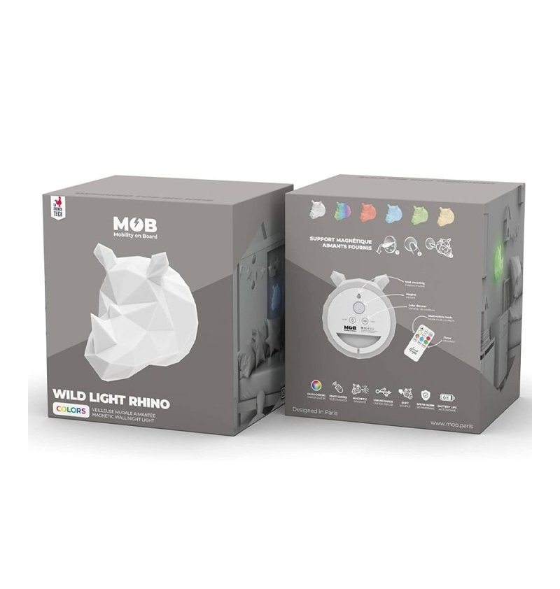 Mob - Veilleuse Murale - Wild - Light - Rhino  - 2