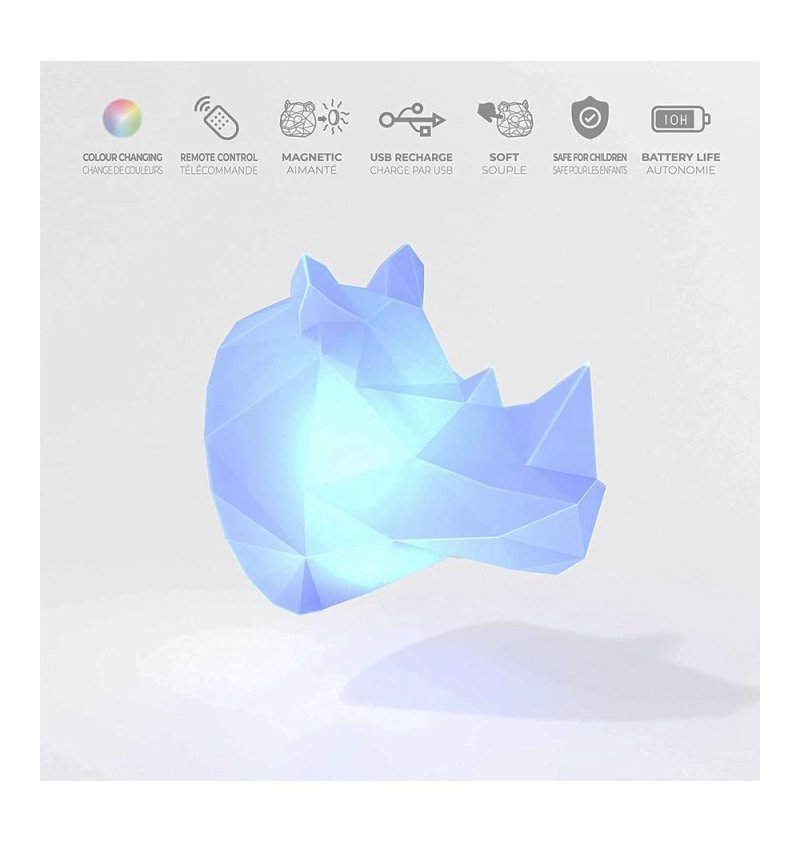 Mob - Veilleuse Murale - Wild - Light - Rhino  - 3