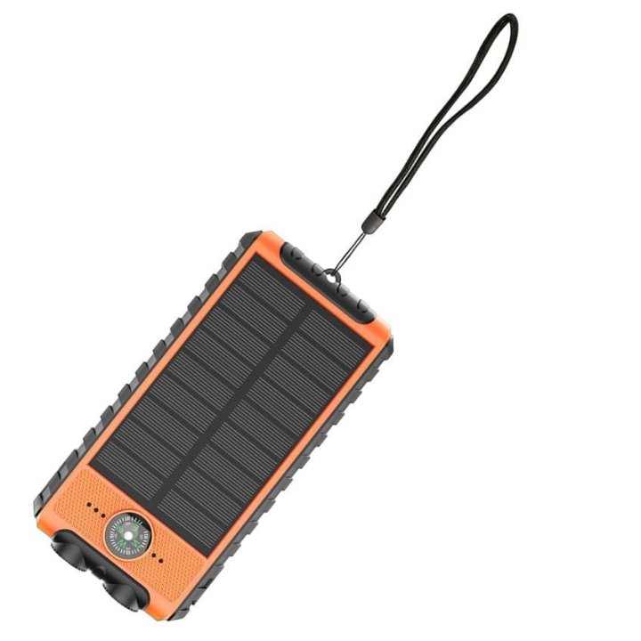 Batterie de secours Solaire 10000 mAh USB 2A+C Orange/Noir Bigben  - 1