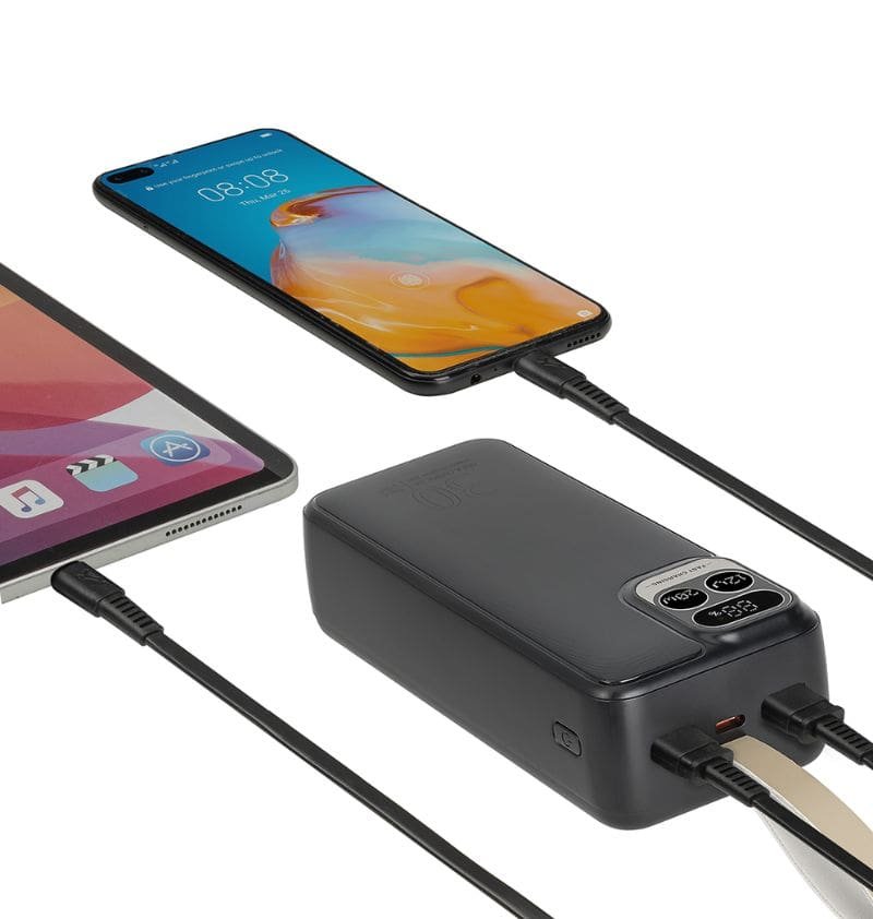 Batterie de secours USB A/USB C 30000mAh Power Delivery Noir Rivacase  - 3