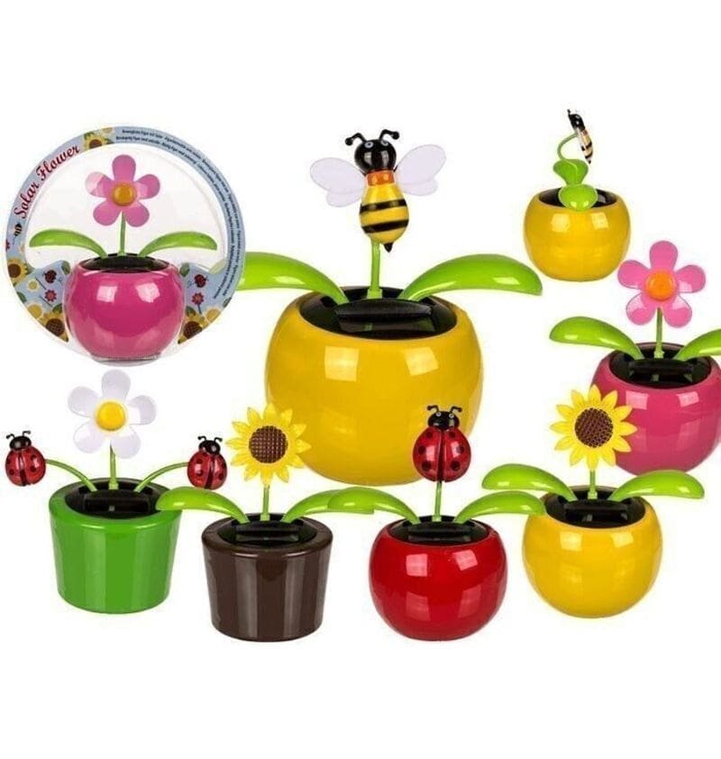 Figurine Solaire Fleurs Et Insectes  - 1 Figurine Solaire Fleurs Et Insectes  - 1