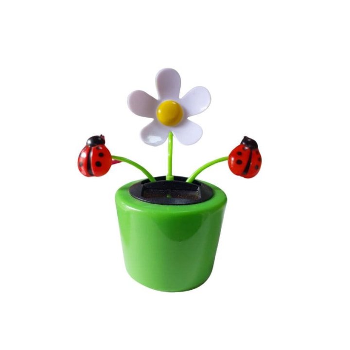 Figurine Solaire Fleurs Et Insectes  - 7