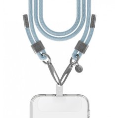 Bandoulière téléphone Universelle Cordon Bleu Ciel détails Silver -  Force Case Force - 2 Bandoulière téléphone Universelle Cordon Bleu Ciel détails Silver -  Force Case Force - 2