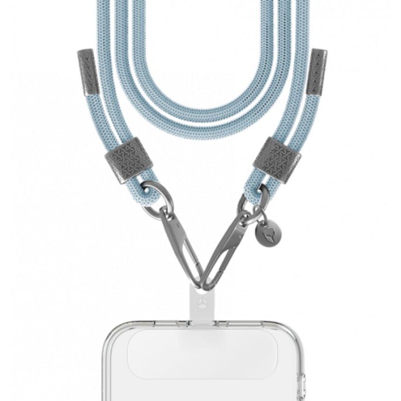 Bandoulière téléphone Universelle Cordon Bleu Ciel détails Silver -  Force Case Force - 2 Bandoulière téléphone Universelle Cordon Bleu Ciel détails Silver -  Force Case Force - 2