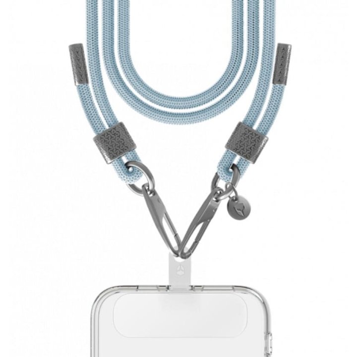 Bandoulière téléphone Universelle Cordon Bleu Ciel détails Silver -  Force Case Force - 2