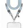 Bandoulière téléphone Universelle Cordon Bleu Ciel détails Silver -  Force Case Force - 2 Bandoulière téléphone Universelle Cordon Bleu Ciel détails Silver -  Force Case Force - 2