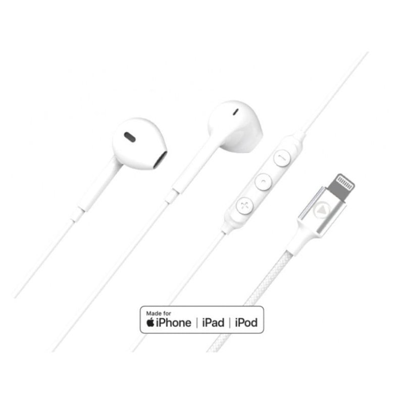 Ecouteurs Filaire Lightning Bouton Blanc - Force Play Force - 1