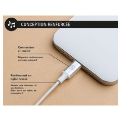 Ecouteurs Filaire Lightning Bouton Blanc - Force Play Force - 4 Ecouteurs Filaire Lightning Bouton Blanc - Force Play Force - 4