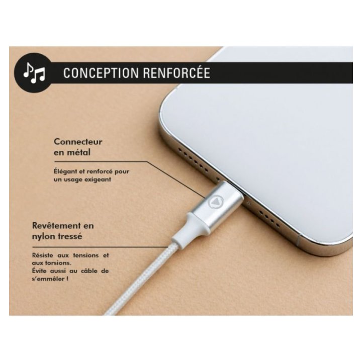 Ecouteurs Filaire Lightning Bouton Blanc - Force Play Force - 4