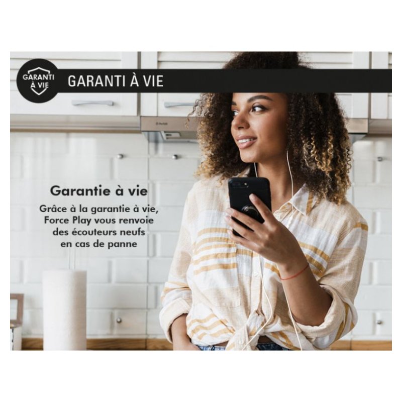 Ecouteurs Filaire Lightning Bouton Blanc - Force Play Force - 5