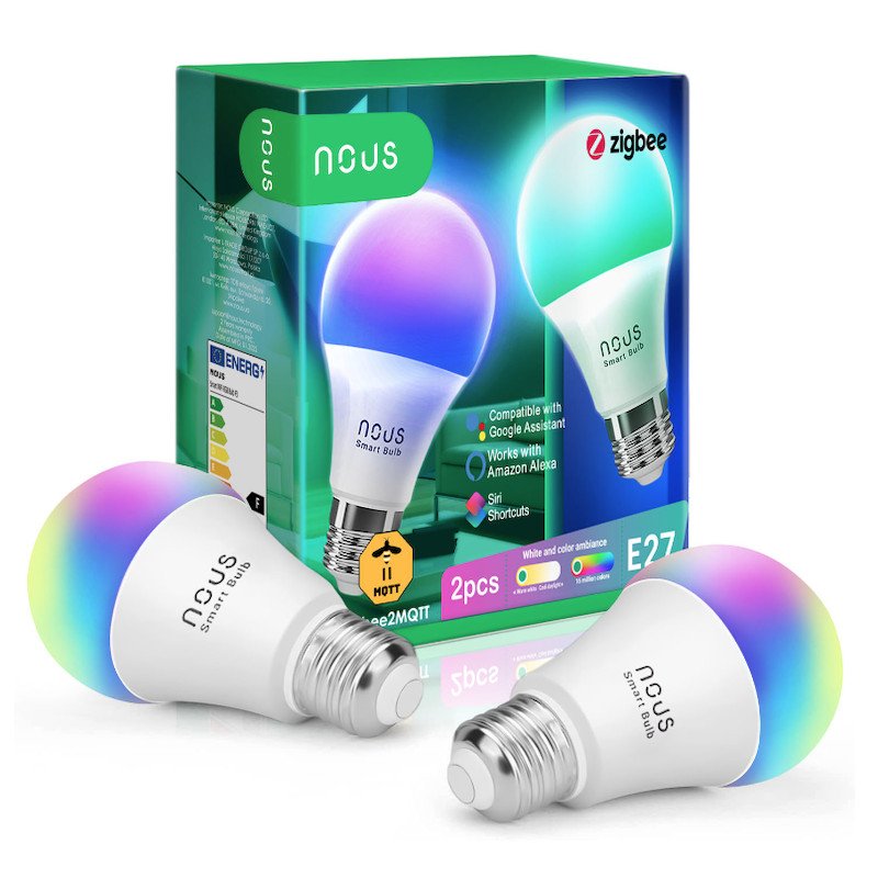 NOUS - 2x ampoules connectées Zigbee compatible Tuya  - 1 NOUS - 2x ampoules connectées Zigbee compatible Tuya  - 1