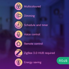 NOUS - 4x ampoules connectées Zigbee compatible Tuya  - 3 NOUS - 4x ampoules connectées Zigbee compatible Tuya  - 3