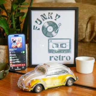 Enceinte Rétro Bluetooth Voiture Vintage – Radio FM et Lecteur MP3