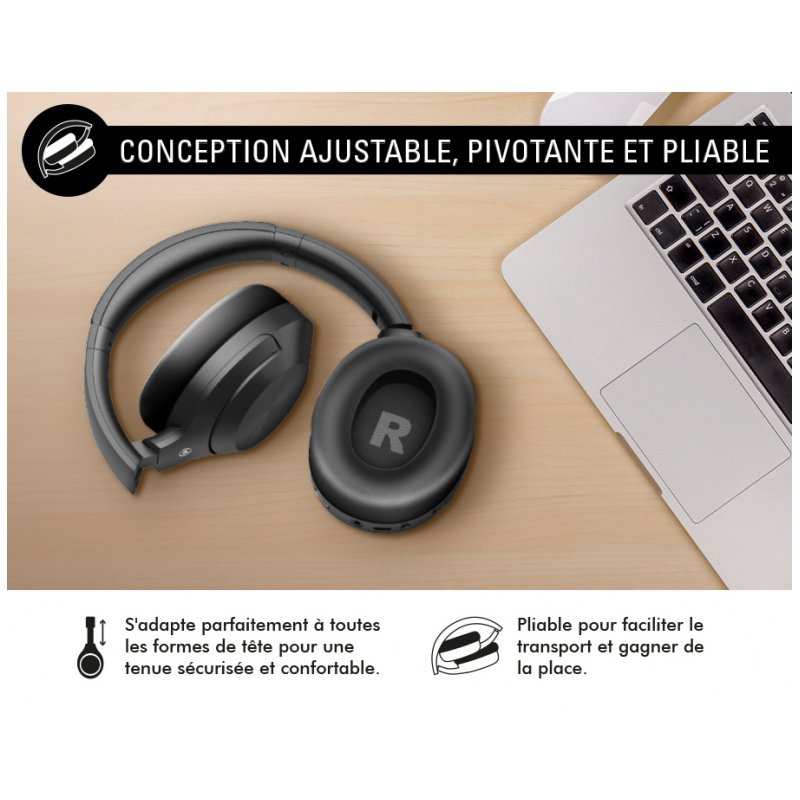 Force Play - Casque Bluetooth® IMMERSION avec ANC + ENC circum-auriculaire  - 1 Force Play - Casque Bluetooth® IMMERSION avec ANC + ENC circum-auriculaire  - 1