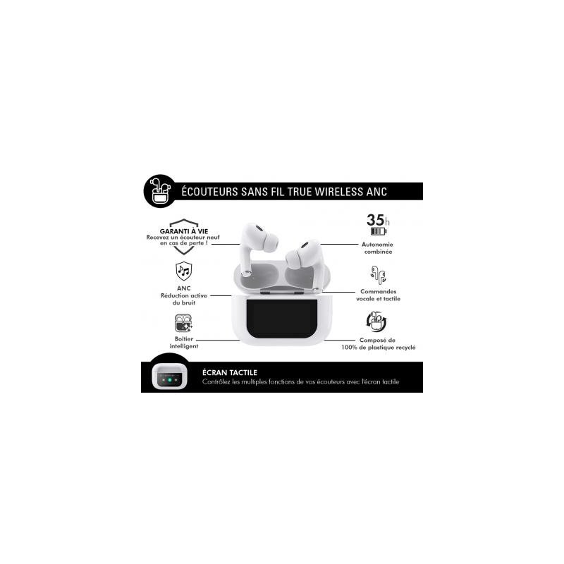 Force Play - Ecouteurs True Wireless ANC avec écran tactile Play Touch Blanc - Garanti à vie  - 2 Force Play - Ecouteurs True Wireless ANC avec écran tactile Play Touch Blanc - Garanti à vie  - 2