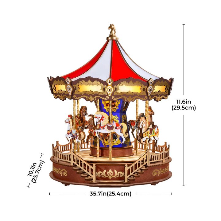 Rolife - Puzzle 3D - Carrousel avec musique et LED - AMC01 Robotime - 2