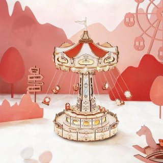 ROKR - EA02 - Puzzle 3D - Manège Balançoires Musical LED - DIY