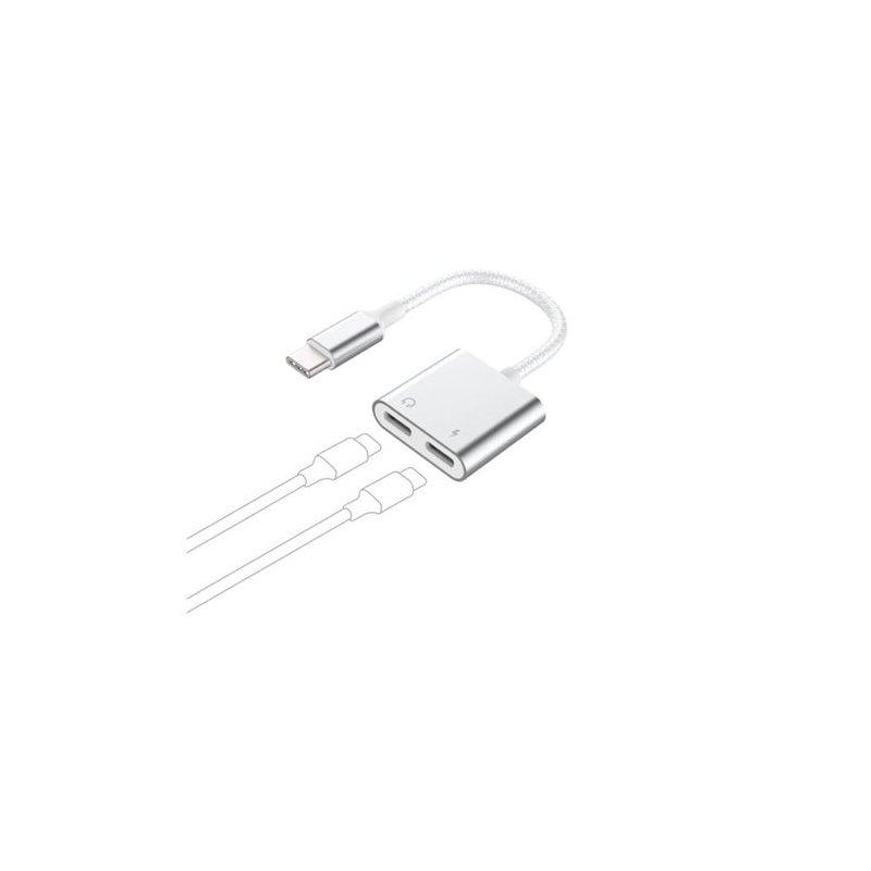 Adaptateur 2 en 1 USB-C vers USB-C Renforcé Force - Accessoires