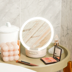 Glow Mini - Miroir de maquillage et haut-parleur Bluetooth - Encein...