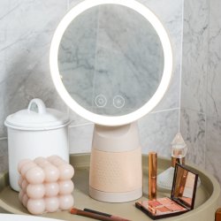 Glow Plus - Miroir de maquillage et haut-parleur Bluetooth