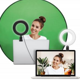 Bigben - Kit Vlogging Fond vert + Anneau lumineux pour PC - La Bout...