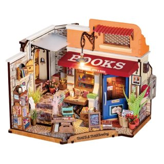Rolife DIY Corner Bookstore DG164 – Librairie Miniature à Assembler