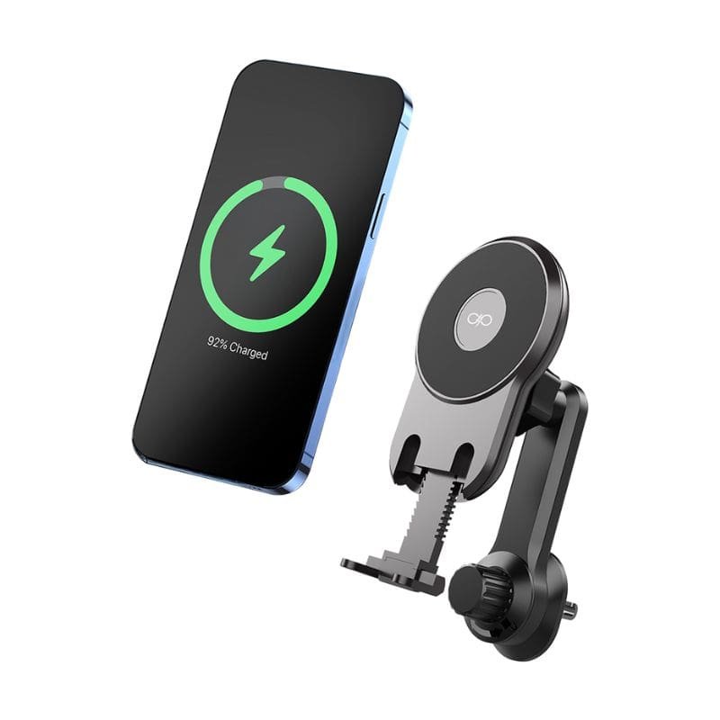 Support Voiture Ventilation Bras rotatif MagSafe Maintien magnétique Noir + Garantie à vie Support Voiture Ventilation Bras rotatif MagSafe Maintien magnétique Noir + Garantie à vie