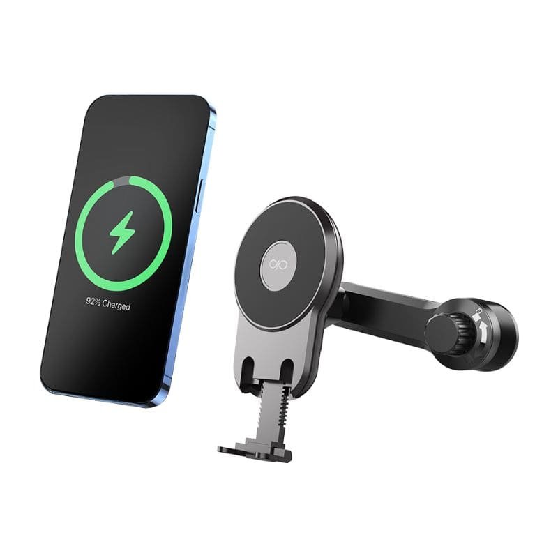 Support Voiture Ventilation Bras rotatif MagSafe Maintien magnétique Noir + Garantie à vie