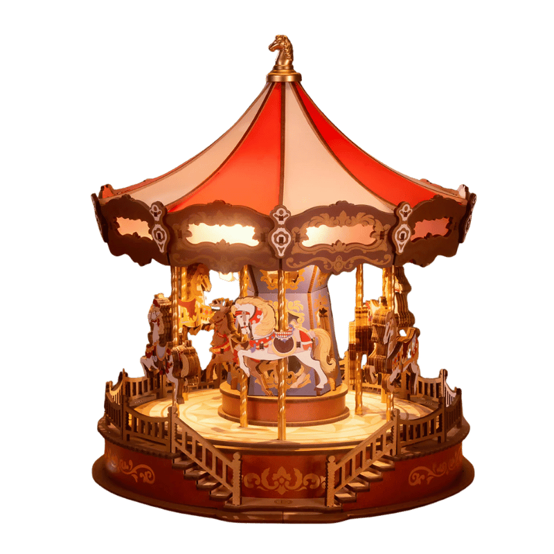 Rolife - Puzzle 3D - Carrousel avec musique et LED - AMC01 - DIY