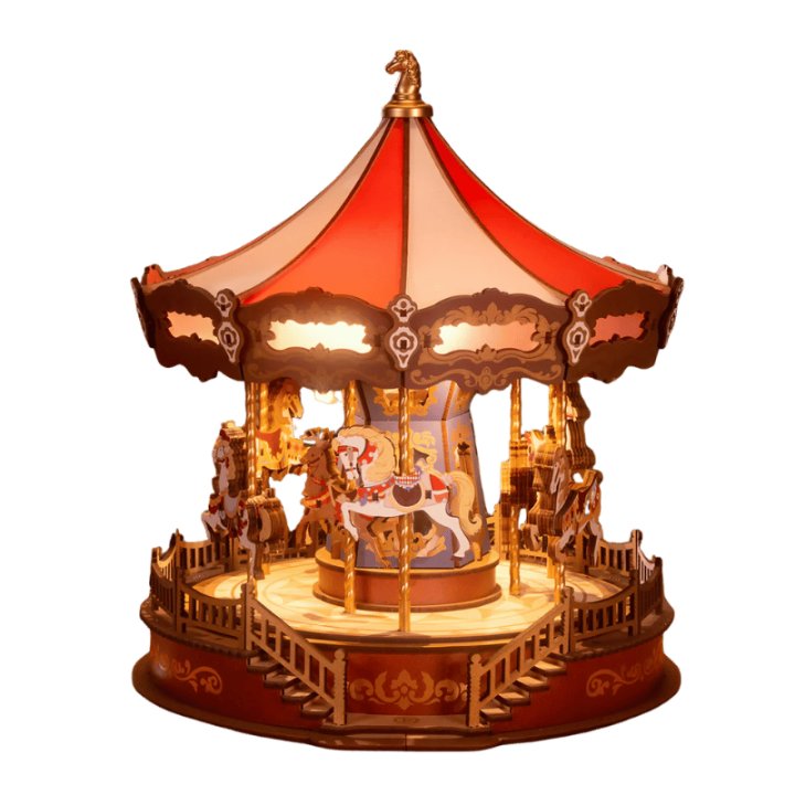Rolife - Puzzle 3D - Carrousel avec musique et LED - AMC01 - DIY
