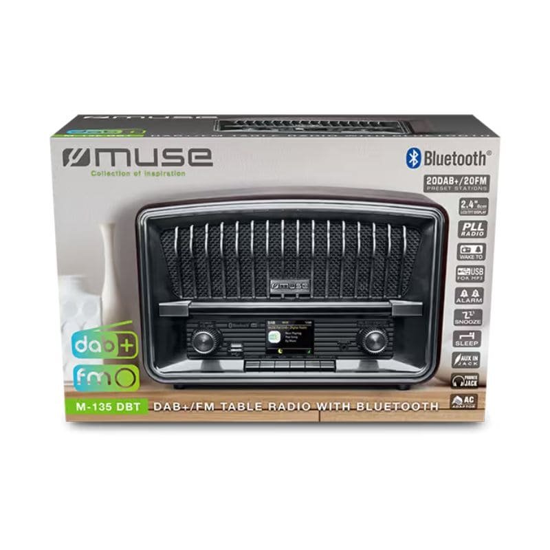 Muse - M-135 DBT - Radio de table DAB+/FM avec Bluetooth