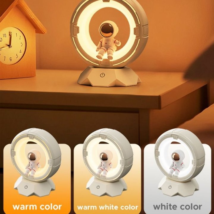 Lampe Veilleuse Astronaute Rechargeable USB-C – LED Dimmable