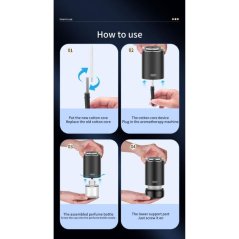 Diffuseur de parfum portable avec projecteur et LED RGB