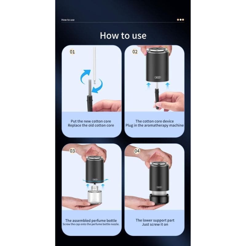 Diffuseur de parfum portable avec projecteur et LED RGB