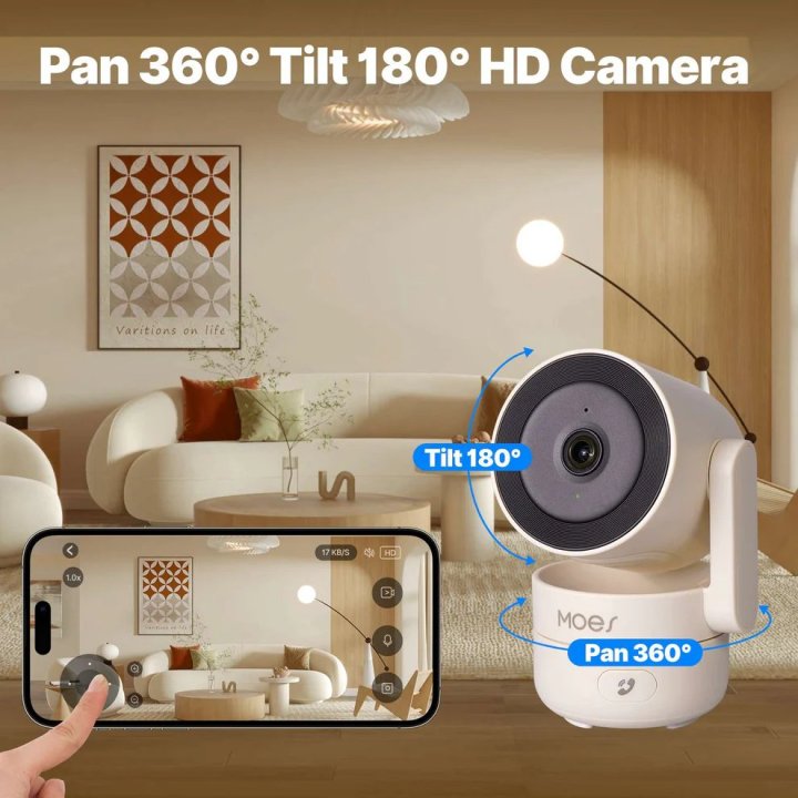 MOES - Camera Intérieur Connectée - Wifi
