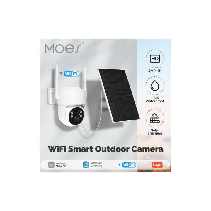 MOES - Camera Exterieur Solaire - Wifi