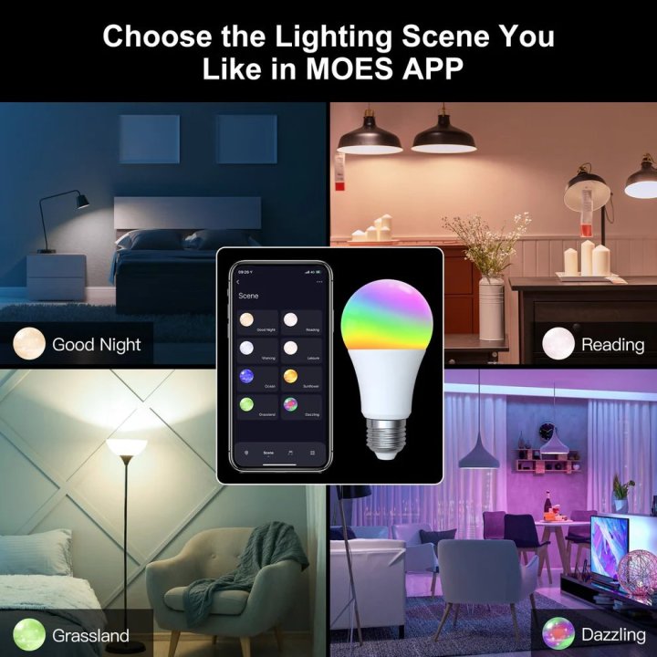 MOES - Ampoule E27 RGB - ZigBee