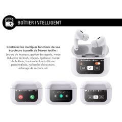 Force Play - Ecouteurs True Wireless ANC avec écran tactile Play To...